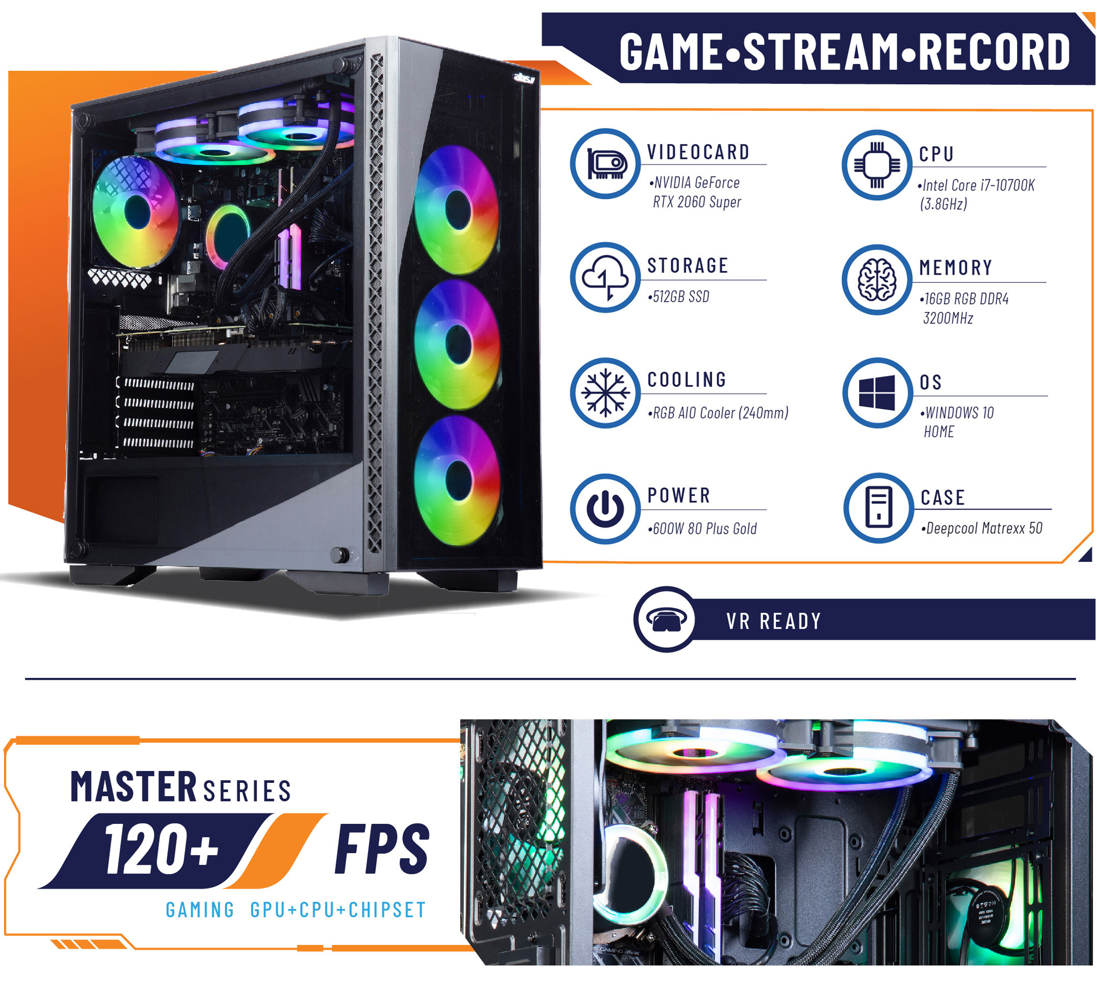 ABS Master Gaming PC- Intel i7 10700K